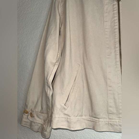 JOHNNY WAS COLLECTION Workman Denim Tencel Cotton Collard Zip Up Jacket VINTAGE - Picture 5 of 14